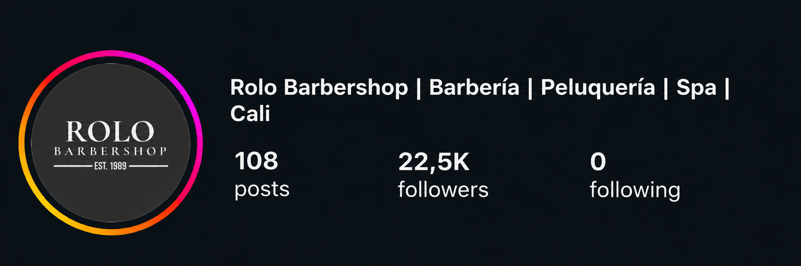 Rolo Barbershop después de la estrategia de contenido